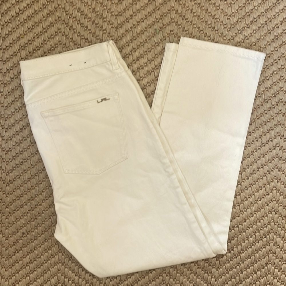 Ralph Lauren Lauren - Modern Straight Ankle Pants - Cream / White - 14
